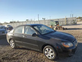 2009 Kia Spectra EX with VIN KNAFE221795612478, listed as a Copart auction lot 76695174 with 183,763 mi miles and Clean Title. Bid and sale history available at carsss.com. Image 4.