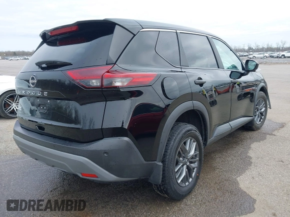 2023 Nissan Rogue S with VIN 5N1BT3AA7PC765364, listed as a IAAI auction lot 41552282 with 27,637 mi miles. Bid and sale history available at carsss.com. Image 4.