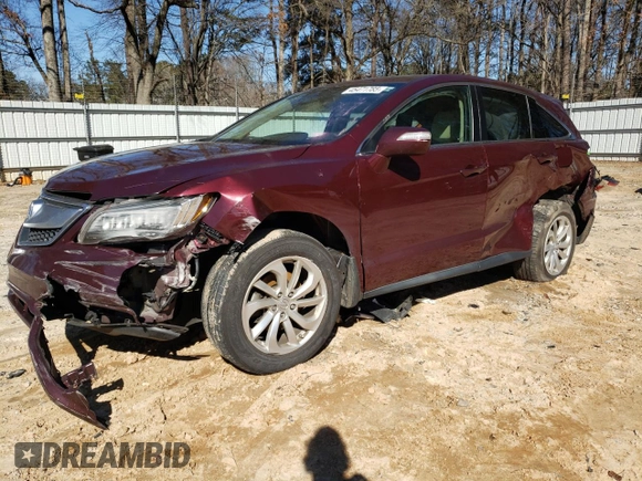 2017 Acura RDX w/Technology Pkg with VIN 5J8TB3H57HL021349, listed as a Copart auction lot 45471785 with 95,708 mi miles and Salvage Title. Bid and sale history available at carsss.com. Image 1.