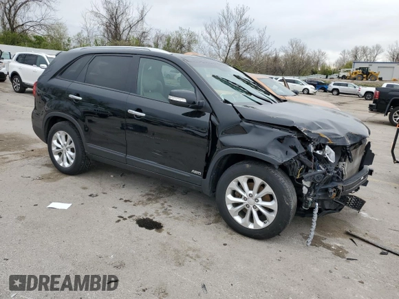 2014 Kia Sorento EX with VIN 5XYKUDA79EG460159, listed as a Copart auction lot 51407035 with 138,496 mi miles and Salvage Title. Bid and sale history available at DreamBid. Image 4.