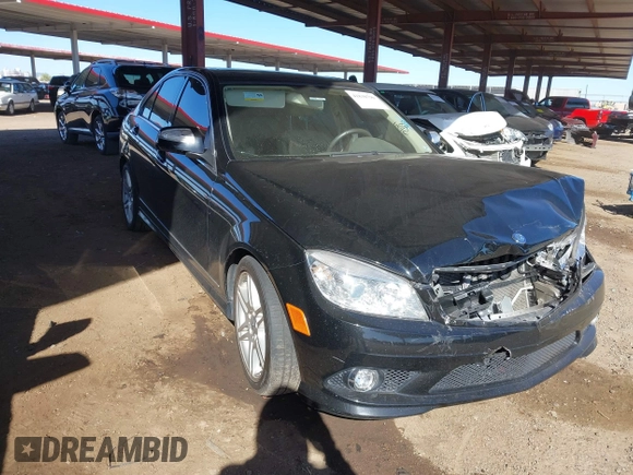 2009 Mercedes-Benz C-Class 3.5L Sport with VIN WDDGF56X99R068598, listed as a IAAI auction lot 41830790 with 92,049 mi miles. Bid and sale history available at carsss.com. Image 1.