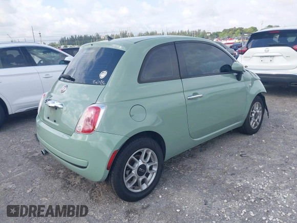 2013 FIAT 500 Pop with VIN 3C3CFFAR9DT743541, listed as a IAAI auction lot 41977160 with 141,393 mi miles. Bid and sale history available at carsss.com. Image 4.
