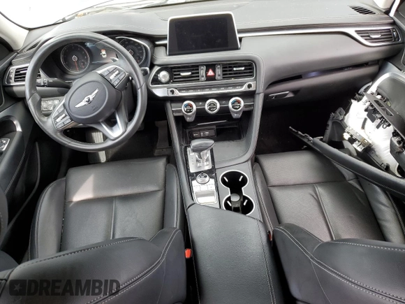 2020 Genesis G70 2.0T with VIN KMTG64LA3LU062323, listed as a Copart auction lot 60740084 with 51,342 mi miles and Non repairable. Bid and sale history available at DreamBid. Image 8.