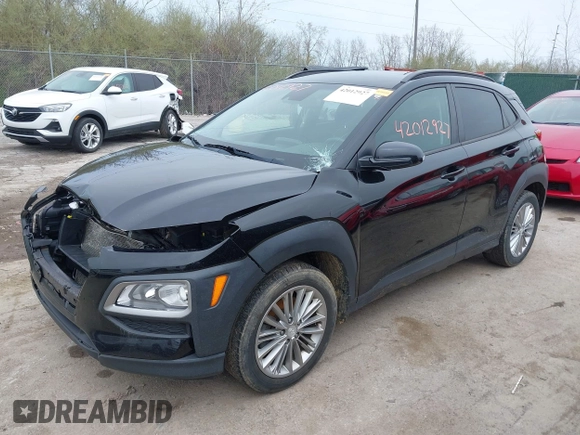 2019 Hyundai Kona SEL with VIN KM8K2CAA5KU366944, listed as a IAAI auction lot 42012927 with 78,621 mi miles and . Bid and sale history available at DreamBid. Image 2.