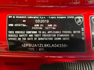 2019 Lamborghini Urus z VIN ZPBUA1ZL8KLA04356, wystawiony jako Copart lot #80452844 z przebiegiem 12 936 mil mil oraz Tytuł czysty. Historia ofert i sprzedaży dostępna na DreamBid. Obrazek 10.