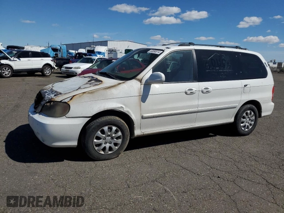 2004 Kia Sedona LX with VIN KNDUP131946538819, listed as a Copart auction lot 50098514 with 0 mi miles and Salvage Title. Bid and sale history available at carsss.com. Image 1.