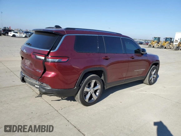 2021 Jeep Grand Cherokee Limited with VIN 1C4RJKBG9M8174778, listed as a Copart auction lot 89353225 with 41,713 mi miles and Salvage Title. Bid and sale history available at DreamBid. Image 3.