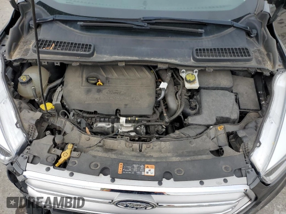 2017 Ford Escape SE with VIN 1FMCU9GD7HUA10460, listed as a Copart auction lot 51753655 with 109,494 mi miles and Salvage Title. Bid and sale history available at DreamBid. Image 12.