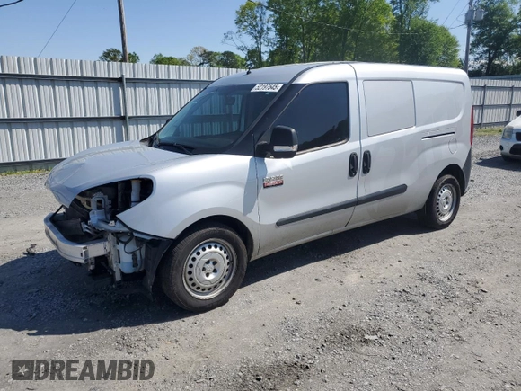 2019 Ram ProMaster City Cargo Tradesman with VIN ZFBHRFAB0K6M88090, listed as a Copart auction lot 52197545 with 101,069 mi miles and Salvage Title. Bid and sale history available at carsss.com. Image 1.