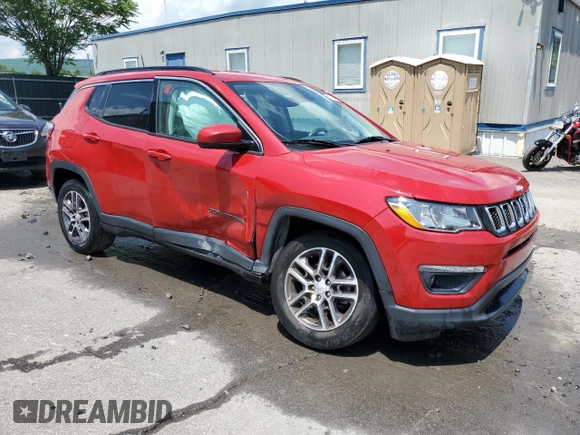 2017 Jeep Compass Latitude with VIN 3C4NJDBB3HT660606, listed as a Copart auction lot 60023685 with 80,526 mi miles and Salvage title. Bid and sale history available at DreamBid. Image 4.