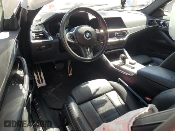 2022 BMW 4 Series 430i z VIN WBA53AP01NCH84963, wystawiony jako Copart lot #72785144 z przebiegiem Nie podano mil oraz Szkoda całkowita • Salvage title. Historia ofert i sprzedaży dostępna na DreamBid. Obrazek 8.