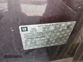2017 GMC Acadia Denali with VIN 1GKKNXLS9HZ205098, listed as a IAAI auction lot 41884746 with 91,009 mi miles and . Bid and sale history available at carsss.com. Image 9.