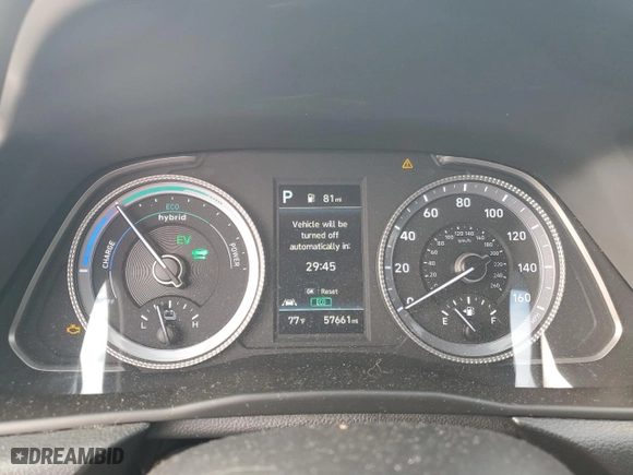 2021 Hyundai Sonata Hybrid SEL with VIN KMHL34JJ0MA017735, listed as a Copart auction lot 43926565 with 57,661 mi miles and Salvage Title. Bid and sale history available at carsss.com. Image 9.