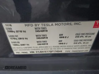 2016 Tesla Model S 70 с VIN 5YJSA1E17GF174544, выставлен на аукционе IAAI как лот 42221358 с пробегом 114 354 миль миль и . История ставок и продаж доступна на DreamBid. Изображение 9.