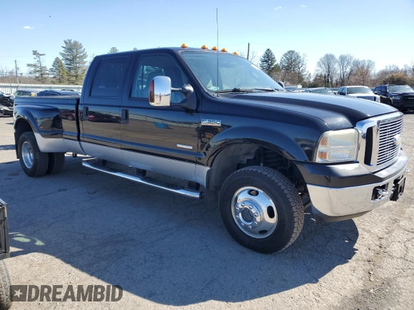 2006 Ford F-350 XL with VIN 1FTWW33P96EB51529, listed as a Copart auction lot 46811995 with 142,185 mi miles and Salvage title. Bid and sale history available at DreamBid. Image 4.