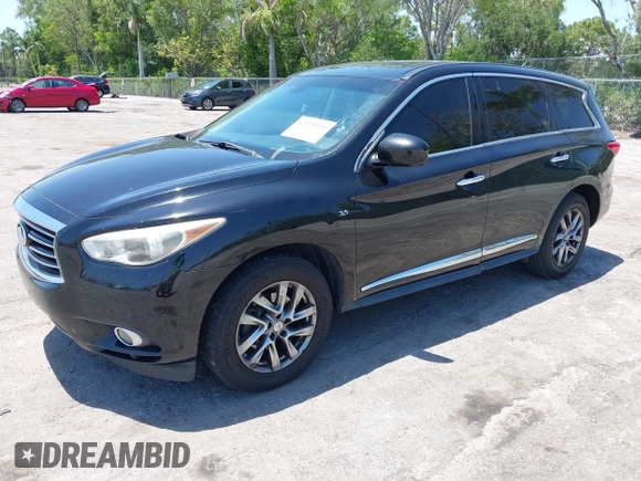 2014 Infiniti QX60 with VIN 5N1AL0MN3EC510068, listed as a IAAI auction lot 42278934 with 148,767 mi miles and . Bid and sale history available at DreamBid. Image 2.