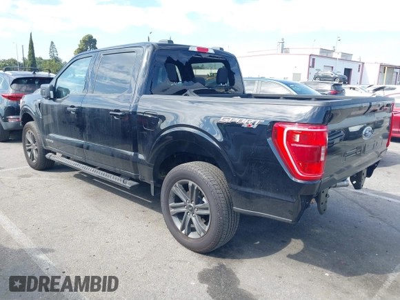 2023 Ford F-150 XL with VIN 1FTFW1ED8PFD08597, listed as a IAAI auction lot 41613094 with 7,266 mi miles and . Bid and sale history available at carsss.com. Image 3.