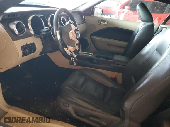 2007 Ford Mustang Deluxe with VIN 1ZVHT84N075365657, listed as a Copart auction lot 57357015 with 140,855 mi miles and Salvage title. Bid and sale history available at DreamBid. Image 7.
