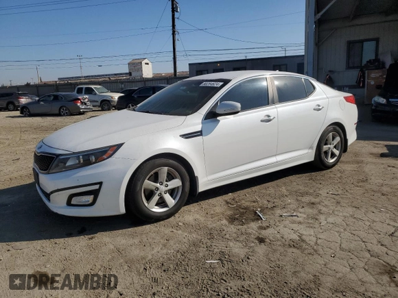 2015 Kia Optima LX with VIN KNAGM4A71F5644007, listed as a Copart auction lot 80284624 with 134,025 mi miles and Salvage Title. Bid and sale history available at carsss.com. Image 1.