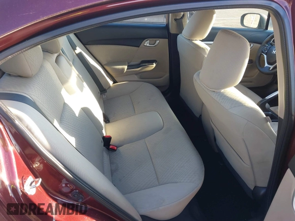 2014 Honda Civic EX with VIN 19XFB2F80EE270941, listed as a IAAI auction lot 41585542 with 104,446 mi miles. Bid and sale history available at carsss.com. Image 8.