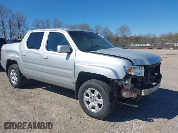 2007 Honda Ridgeline RTS with VIN 2HJYK16417H502658, listed as a IAAI auction lot 41878452 with 1 mi miles. Bid and sale history available at carsss.com. Image 1.