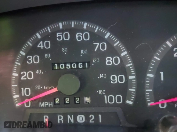 1997 Ford F-150 XL with VIN 1FTEX18L1VKB44867, listed as a IAAI auction lot 41266572 with 105,061 mi miles. Bid and sale history available at carsss.com. Image 15.