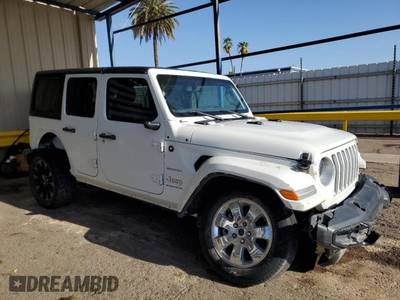 2023 Jeep Wrangler Sahara with VIN 1C4JJXP66PW642489, listed as a Copart auction lot 63671805 with Not provided miles and Clean title. Bid and sale history available at DreamBid. Image 4.