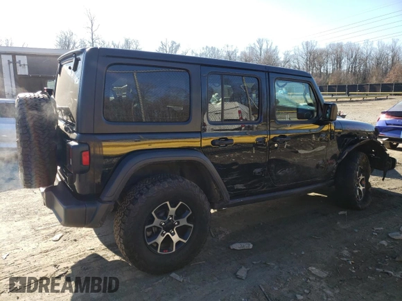 2021 Jeep Wrangler Unlimited Rubicon with VIN 1C4HJXFGXMW580776, listed as a Copart auction lot 46478105 with 56,120 mi miles and Salvage Title. Bid and sale history available at DreamBid. Image 3.