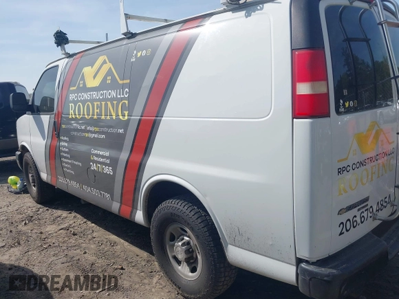 2014 Chevrolet Express Cargo Van with VIN 1GCWGFCA8E1199409, listed as a IAAI auction lot 41936092 with 304,367 mi miles. Bid and sale history available at carsss.com. Image 14.