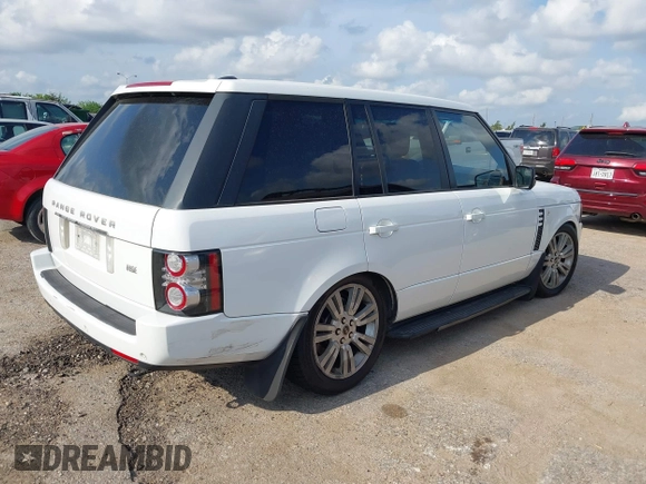 2012 Land Rover Range Rover HSE Lux with VIN SALMF1D43CA371907, listed as a IAAI auction lot 40171495 with 99,201 mi miles and . Bid and sale history available at DreamBid. Image 4.