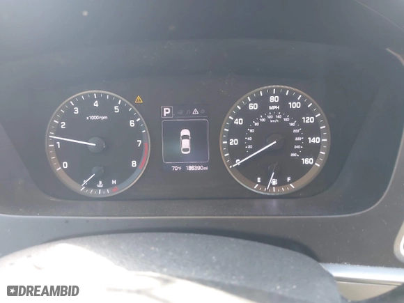 2015 Hyundai Sonata 2.4L SE with VIN 5NPE24AF0FH163432, listed as a IAAI auction lot 42005069 with 186,390 mi miles. Bid and sale history available at carsss.com. Image 7.