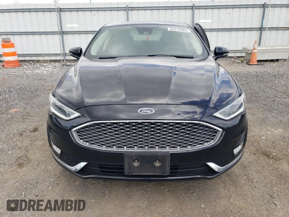 2019 Ford Fusion Titanium with VIN 3FA6P0K96KR102400, listed as a Copart auction lot 53319485 with 76,188 mi miles and Salvage Title. Bid and sale history available at carsss.com. Image 5.