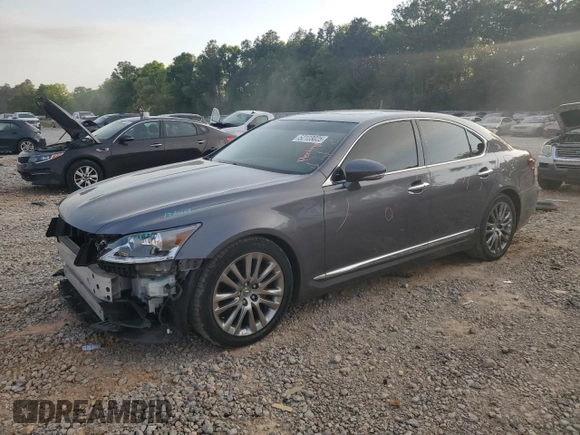 2013 Lexus LS 460 with VIN JTHBL5EF6D5114490, listed as a Copart auction lot 52123025 with 141,336 mi miles and Salvage title. Bid and sale history available at DreamBid. Image 1.