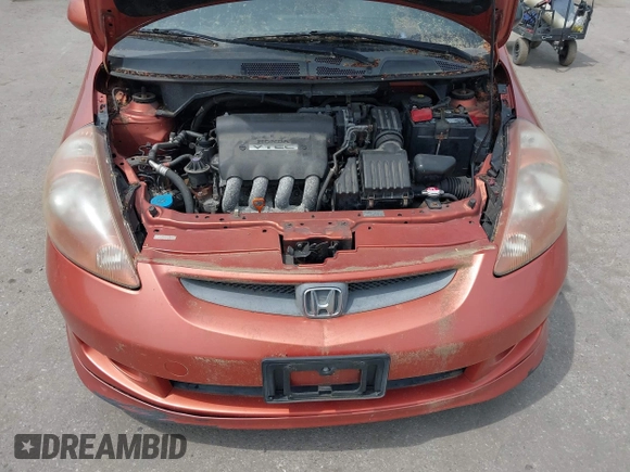 2007 Honda Fit Sport with VIN JHMGD38687S025450, listed as a IAAI auction lot 42124564 with 207,838 mi miles. Bid and sale history available at carsss.com. Image 10.