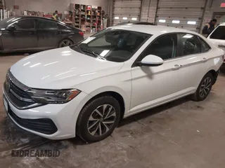 2024 Volkswagen Jetta S with VIN 3VW5M7BU9RM071109, listed as a IAAI auction lot 41517014 with 4,523 mi miles and . Bid and sale history available at DreamBid. Image 2.