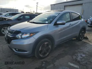 2018 Honda HR-V EX-L Navi with VIN 3CZRU6H70JM709374, listed as a Copart auction lot 89331575 with 0 mi miles and Clean Title. Bid and sale history available at carsss.com. Image 1.
