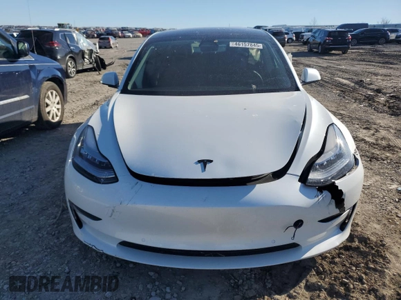 2021 Tesla Model 3 Standard Range Plus with VIN 5YJ3E1EA8MF852089, listed as a Copart auction lot 46157845 with 82,979 mi miles and Salvage Title. Bid and sale history available at DreamBid. Image 5.