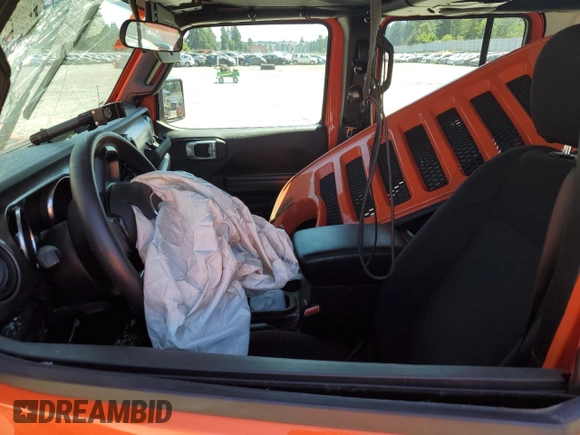 2018 Jeep Wrangler Unlimited Sport с VIN 1C4HJXDG8JW183775, выставлен на аукционе Copart как лот 64964175 с пробегом Не указан миль и Списание • Salvage title. История ставок и продаж доступна на DreamBid. Изображение 7.