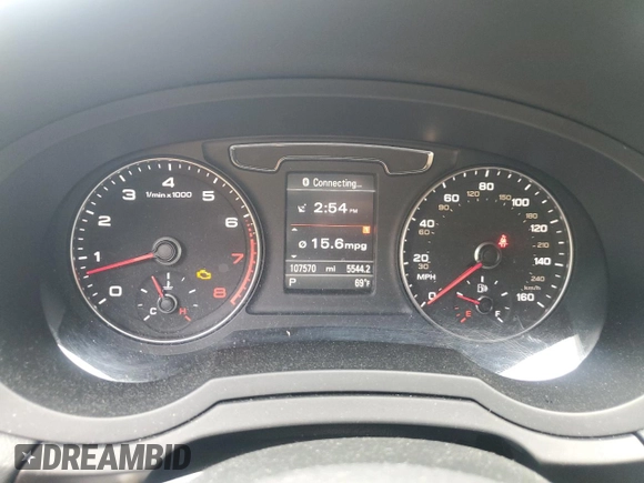 2016 Audi Q3 Premium Plus with VIN WA1BFCFS7GR014866, listed as a Copart auction lot 52479085 with 107,570 mi miles and Salvage title. Bid and sale history available at DreamBid. Image 9.