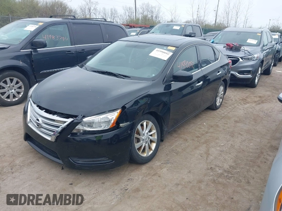 2015 Nissan Sentra S with VIN 3N1AB7AP5FY334268, listed as a IAAI auction lot 41990092 with 168,606 mi miles. Bid and sale history available at carsss.com. Image 2.