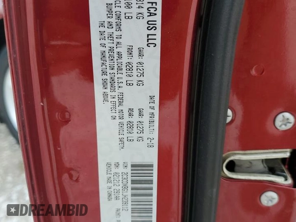 2018 Dodge Charger SXT with VIN 2C3CDXBG1JH239112, listed as a Copart auction lot 48007405 with 96,755 mi miles and Salvage Title. Bid and sale history available at DreamBid. Image 13.