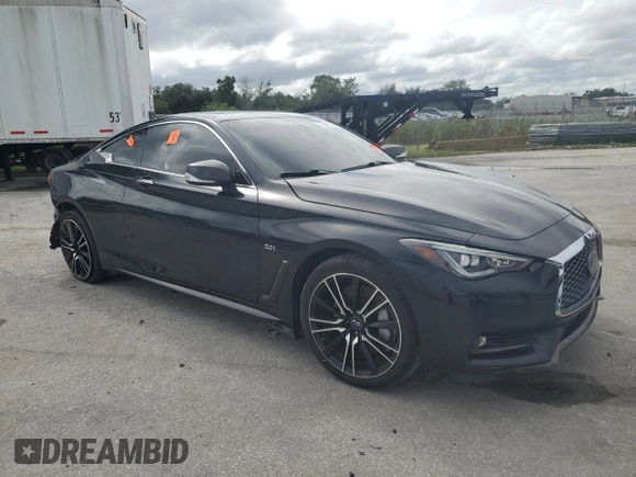 2018 Infiniti Q60 Sport with VIN JN1EV7EL0JM390193, listed as a Copart auction lot 75081554 with 62,331 mi miles and Salvage title. Bid and sale history available at DreamBid. Image 4.