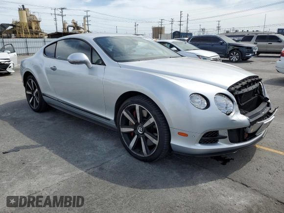 2012 Bentley Continental GT with VIN SCBFR7ZA2CC073607, listed as a Copart auction lot 56768995 with 54,966 mi miles and Salvage Title. Bid and sale history available at DreamBid. Image 4.