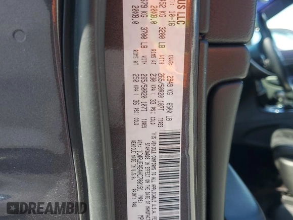 2017 Jeep Grand Cherokee 75th Anniversary with VIN 1C4RJEAG4HC700191, listed as a Copart auction lot 52520655 with 130,828 mi miles and Salvage title. Bid and sale history available at DreamBid. Image 14.