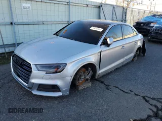 2019 Audi A3 Sedan Premium Plus with VIN WAUJEGFF2K1019718, listed as a Copart auction lot 84486744 with 81,094 mi miles and Salvage Title. Bid and sale history available at carsss.com. Image 1.