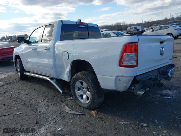 2021 Ram 1500 Big Horn with VIN 1C6SRFBT5MN557642, listed as a IAAI auction lot 41498784 with 53,000 mi miles. Bid and sale history available at carsss.com. Image 3.