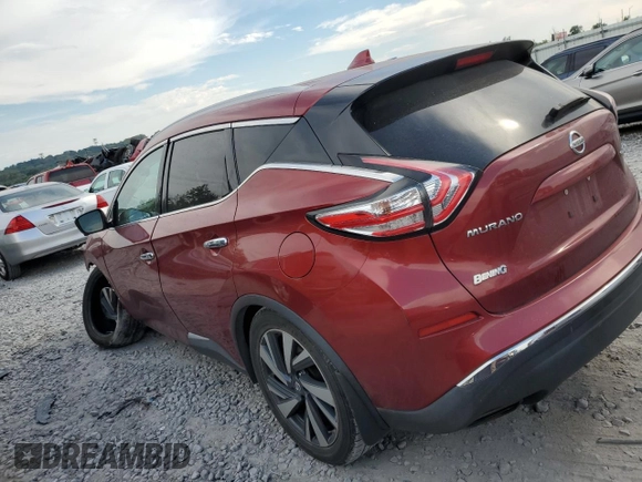 2016 Nissan Murano Platinum with VIN 5N1AZ2MH4GN153205, listed as a Copart auction lot 69627624 with Not provided miles and Salvage title. Bid and sale history available at DreamBid. Image 2.
