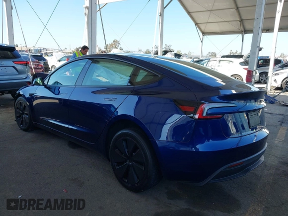 2024 Tesla Model 3 with VIN 5YJ3E1EA0RF745089, listed as a IAAI auction lot 41980217 with 9,851 mi miles and . Bid and sale history available at DreamBid. Image 3.