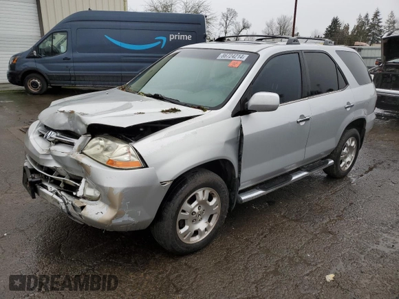 2001 Acura MDX with VIN 2HNYD18291H529036, listed as a Copart auction lot 86724214 with 0 mi miles and Salvage Title. Bid and sale history available at carsss.com. Image 1.