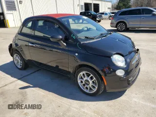2013 FIAT 500 Pop with VIN 3C3CFFDR4DT590272, listed as a Copart auction lot 47265165 with 73,734 mi miles and Salvage title. Bid and sale history available at DreamBid. Image 4.